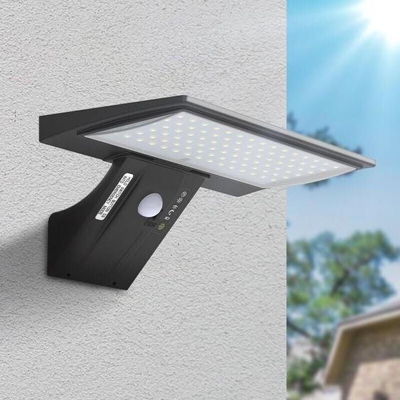 Lampe Solaire Exterieur, 2600mAh Détecteur de Mouvement Éclairage Solaire Extérieur Étanche Sans Fil Lampe de Sécurité Lampe Mural pour Jardin(Pile