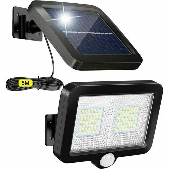 Lampe Solaire Extérieur avec Détecteur de Mouvement, équipée de 98 Leds et dun câble de 5M, ,1 pièce