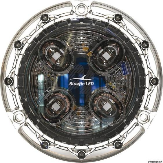 Lampe subaquatique PIRANHA P4 POLYMER LED bleue Osculati 13.350.02