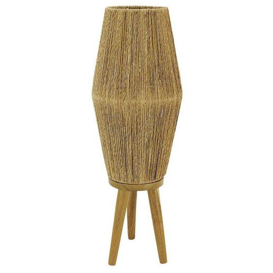 Lampe sur pied en jute et bois - Marque - Modèle - Naturel - Essentiel