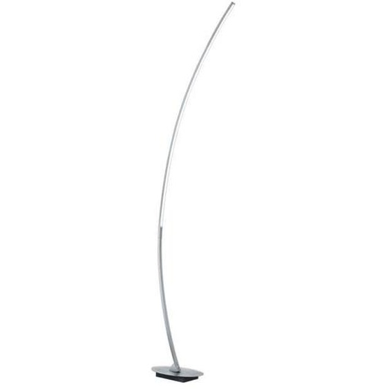 Lampe sur pied - LED - Courbée - Aluminium brossé - H. 150 cm - Gris - Intérieur