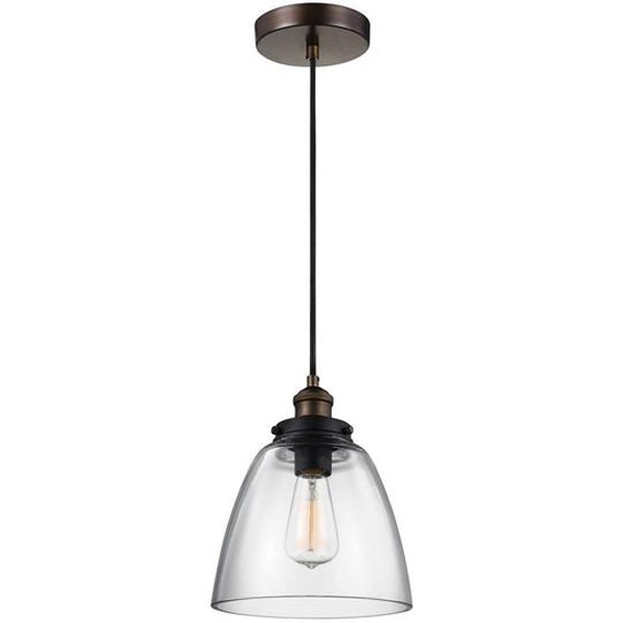 Lampe suspendue Baskin en laiton vieilli 1xE27 60W Feiss