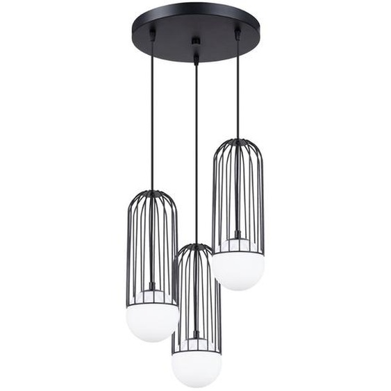 Lampe suspendue BRINA 3P noir 3xG9 8W acier 115x34x34cm Sollux Lighting