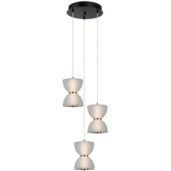 Lampe suspendue décorative pour le salon noir et blanc abat-jour sablier décoratif couleur chaude LED 22W TICA Italux