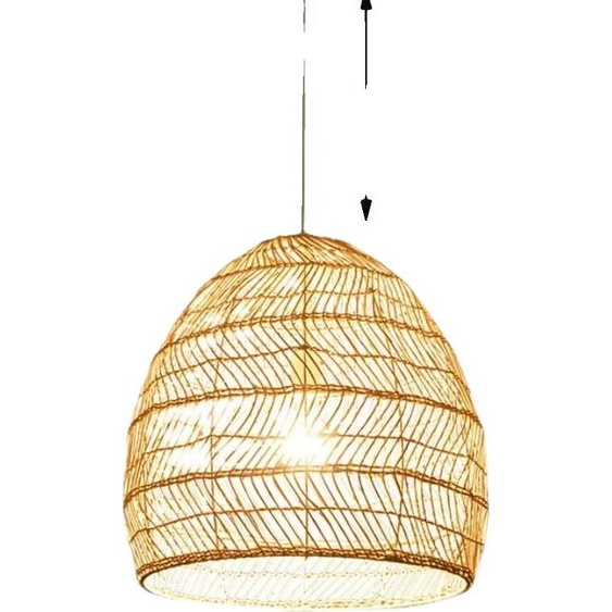 Lampe suspendue, design bambou, hauteur réglable, 50CM, Pas dampoule