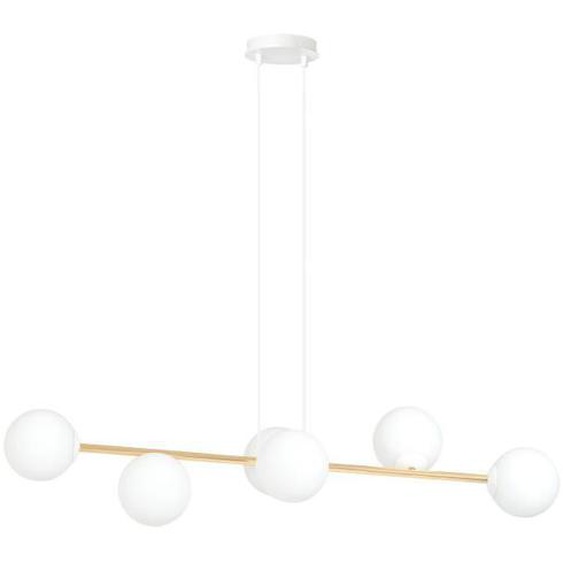 Lampe suspendue - Emibig - Gravity - Blanc - Or - 6 x E14