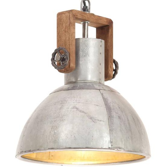 Lampe suspendue industrielle 25 W Argenté Rond 30 cm E27