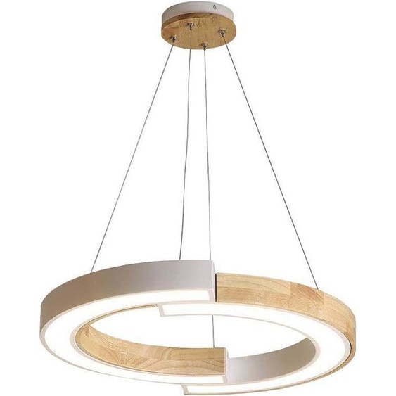 Lampe suspendue LED 3000K blanche avec bois V-TAC VT-7828-10090