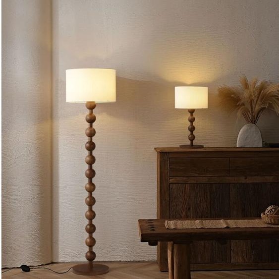 Lampe verticale en bois de tissu dart de LED, lampadaire vintage, salon, chambre à coucher, chevet, canapé, hôtel, décor de chambre japonais