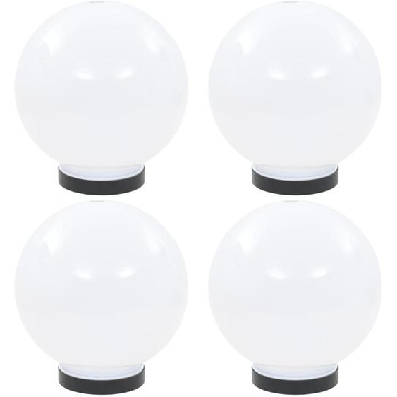 Lampes à LED sous forme de boule 4 pcs Sphérique 20 cm PMMA