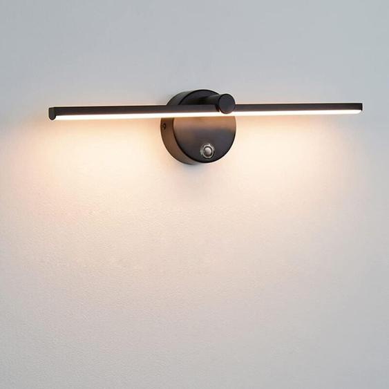 Ulisem - Lampes pour Miroir led Dimmable avec Interrupteur, Applique Salle de Bain Rotative à 300° led 8W 4000K Lampe Miroir Salle