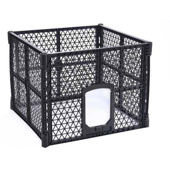 Lanco – Cage en plastique composée de 4 pièces, avec porte. Facile à assembler et à déplacer. Inclut
