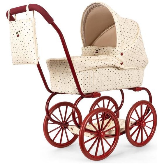 Landau Pour Poupée Ecru, Bleu, Rouge