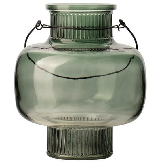 Lanterne en verre fumé vert 20cm Ben