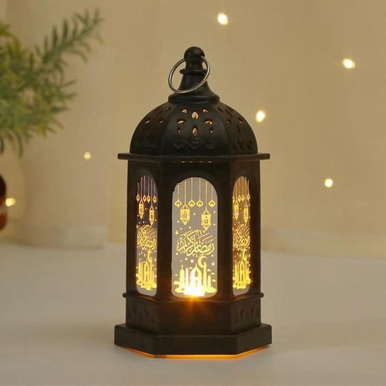 Lanterne LED en plastique pour décoration du Ramadan Eid Mubarak lampe de Table pour la fête du Ramadan 2023 C