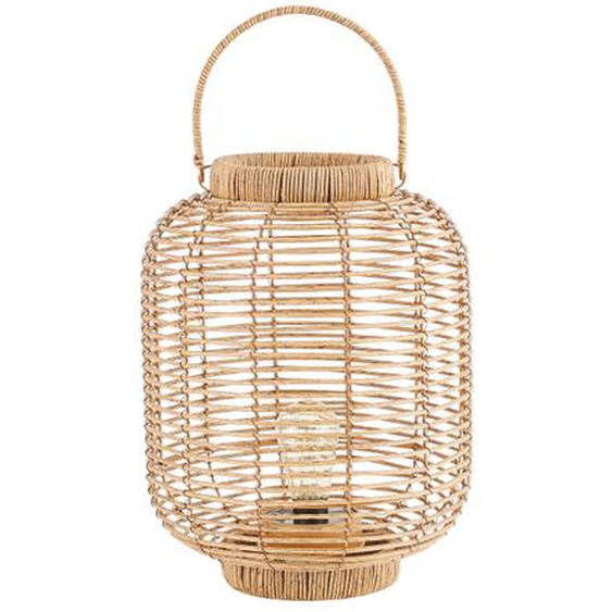 Lanterne LED en rotin naturel 24x32cm