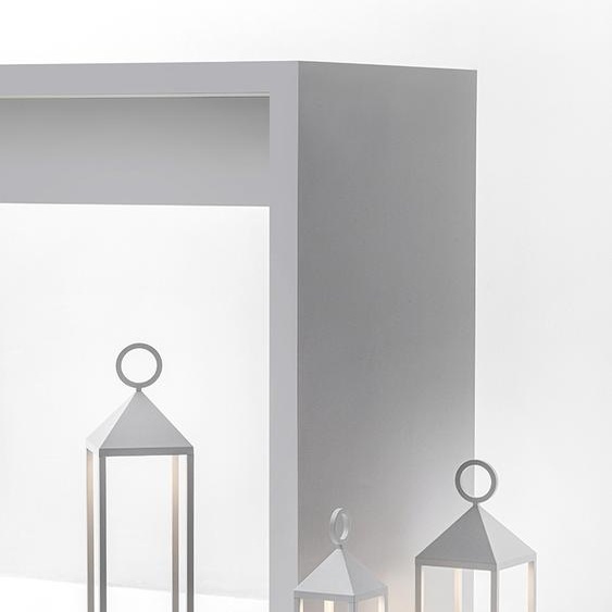 PICNIC Lampe de table LED portable 2,2W IP54 2700K CRI85 67cm - Blanc - Groupe Rossini - Design en aluminium moulé sous pression