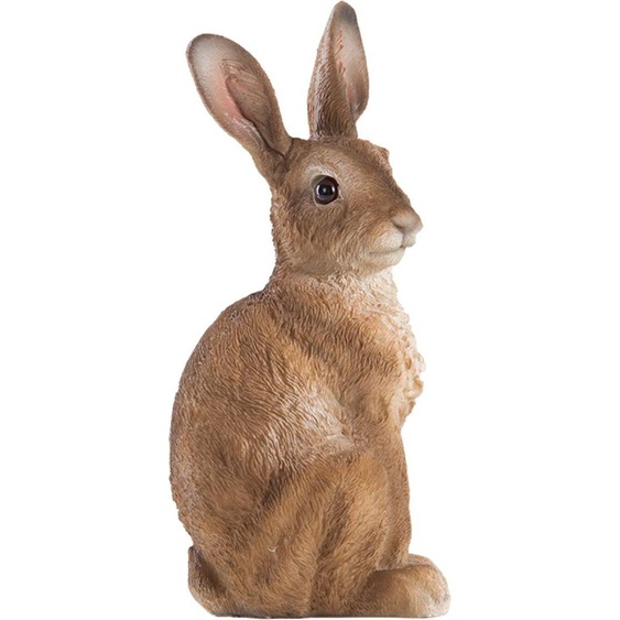 lapin 23,9 x 11,2 cm Polyrésine brun/blanc