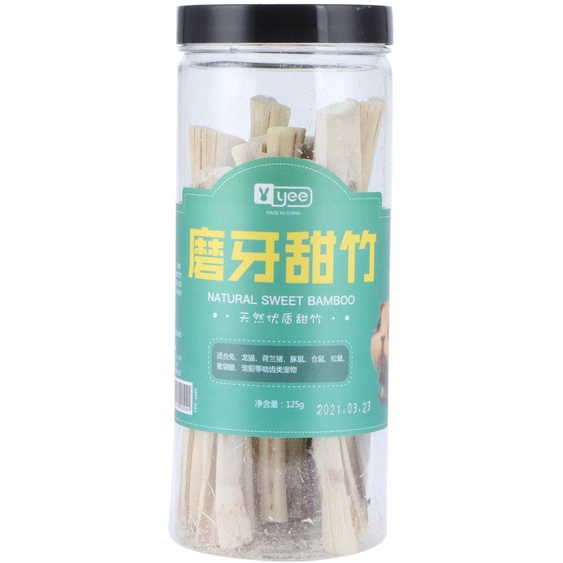 Lapin Branche de bambou sucrée Bâtonnets molaires pour hamsters Snacks pour petits animaux Jouets à mâcher