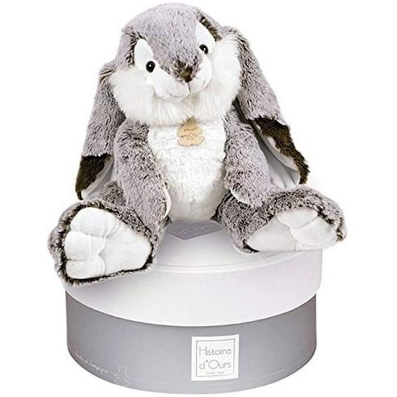 Lapin Marius 40 Cm Gris