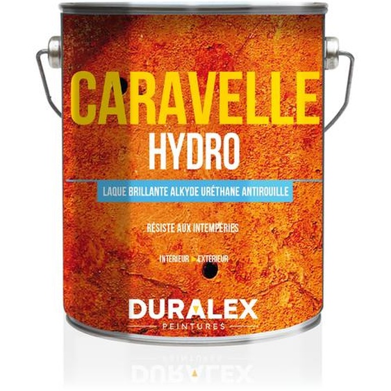 Laque acrylique antirouille de finition Caravelle Hydro noir 3L - DURALEX - 108300111