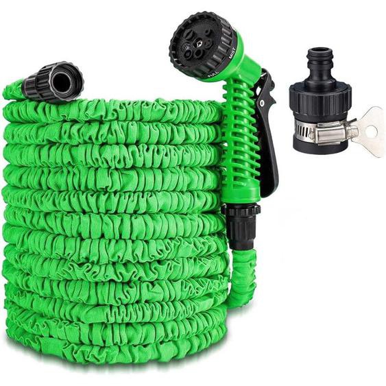 Largeight - jamais UTILISÉ]Tuyau darrosage Extensible 30M, 100FT Tuyau Arrosage Flexible &Léger avec 7 Modes de Pulvérisation et Joint universel,