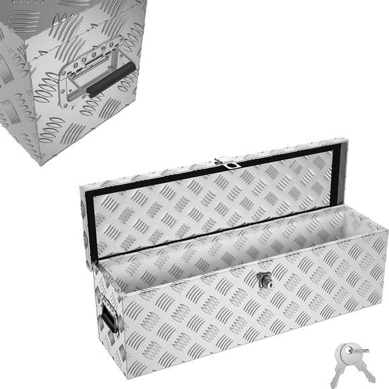 LARS360 Argent 38L caisse en aluminium caisse à outils caisse de transport en aluminium caisse de camion caisse de remorque caisse de stockage caisse de coffre caisse de rangement caisse de transport caisse métallique