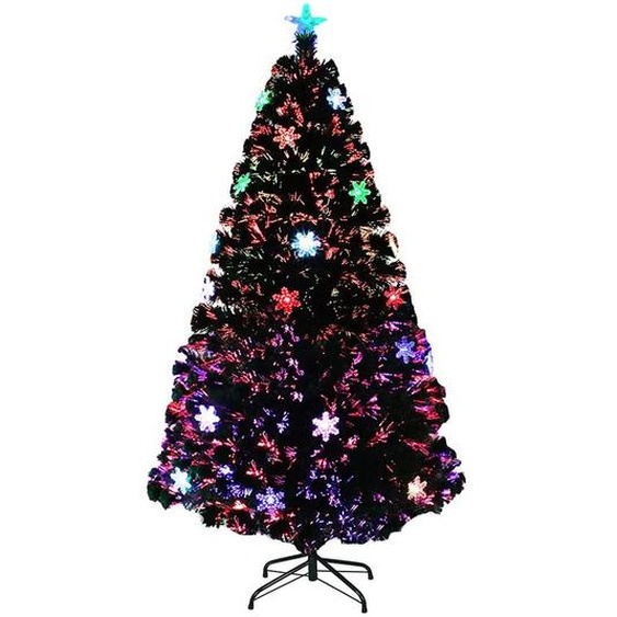 LARS360 LARS360 Arbre de Noël Sapin de Noël LED en fibre de verre Artificiel avec éclairage flocon de neige Arbre de Noël - 210 cm