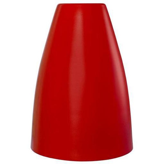 LARSEN-Abat-jour conique métal  cone arrondie rouge 1 ampoule E27 Style: pop color D15xH21cm