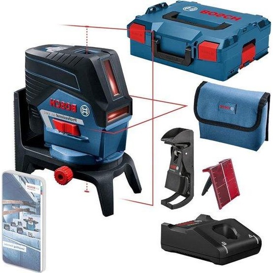 Laser combiné pour mesures intérieures - Faisceau laser rouge - Portée de 20 m - Mallette de transport