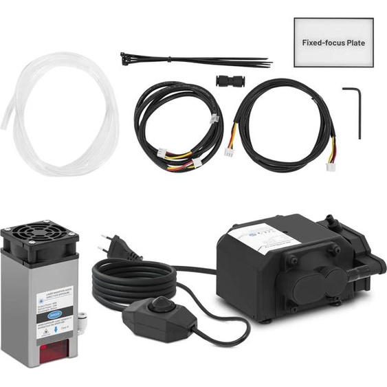 Laser Expondo Steinberg Air Assist - avec plaque à focale fixe - 10 W - 27 l/min - pour découpe laser / gravure laser