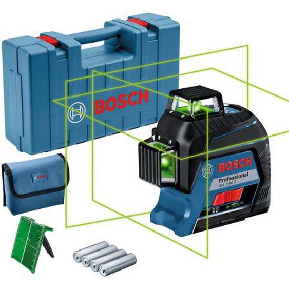 Laser lignes GLL 3-80 G Professional + piles + coffret - BOSCH - 0601063Y00