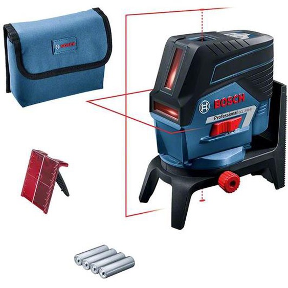 Laser points et lignes GCL 2-50 C Professional + 4 piles 1,5V + adaptateur - BOSCH - 0601066G00