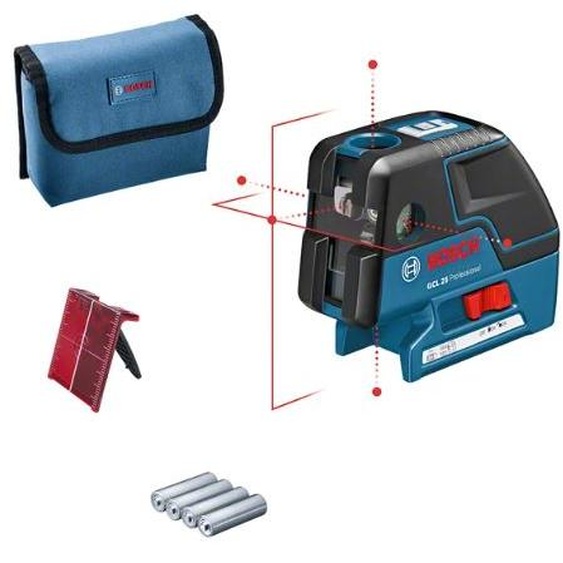Laser points et lignes GCL 25 Professional + 4 piles 1,5 V BOSCH 0601066B00