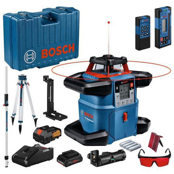Laser rotatif 18V GRL 600 CHV + 1 batterie Procore 4Ah + chargeur + coffret standard - BOSCH - 06159940P5