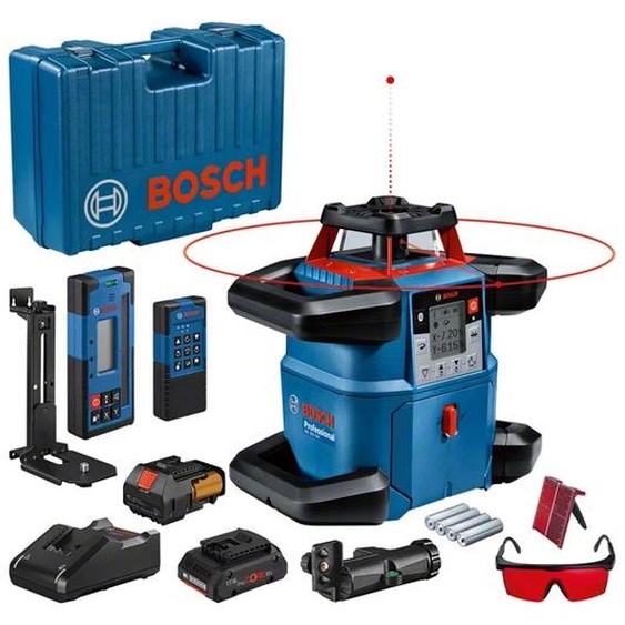 Laser rotatif connecté 18V GRL 600 CHV Professional + 1 batterie Procore 4Ah + chargeur + coffret standard - BOSCH - 0601061F00