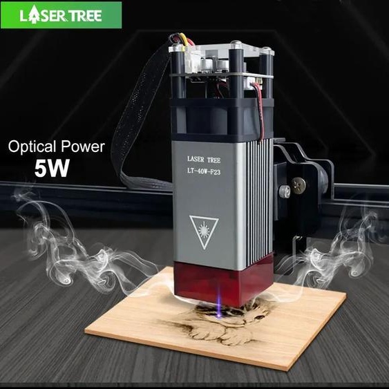 Laser Tree Laser arbre 4w 5W, Module Laser 450nm, tête Laser bleue pour Machine de découpe et gravure Laser Cnc, outils de bricolage pour le travail du bois