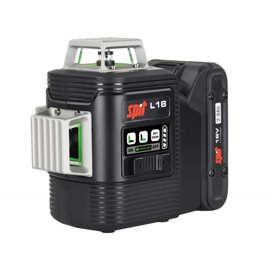 Laser vert 18V L18 3D 360° (sans batterie ni chargeur) avec trépied + coffret KEYBOX - SPIT - 054558