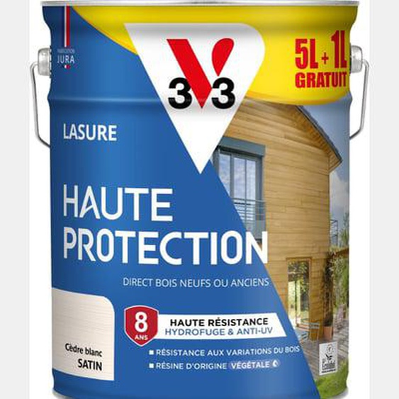 Lasure Haute Protection Biosourcée poivre Satin - 5L + 20%
