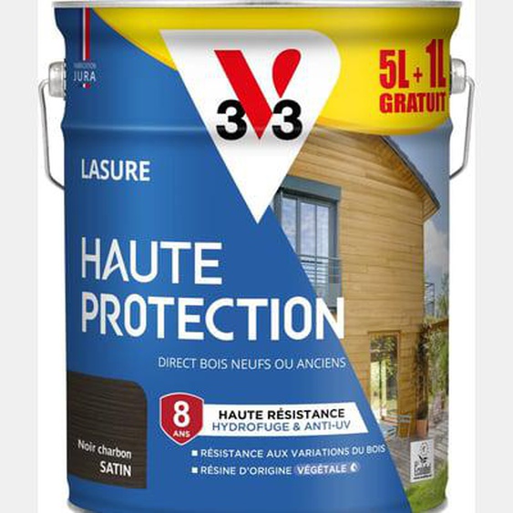 Lasure Haute Protection Biosourcée poivre Satin - 5L + 20%