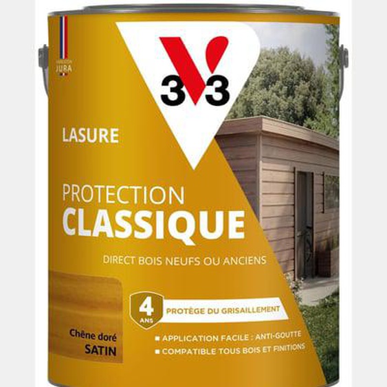 Lasure Protection Classique CHÊNE FONCE Satin - 5L