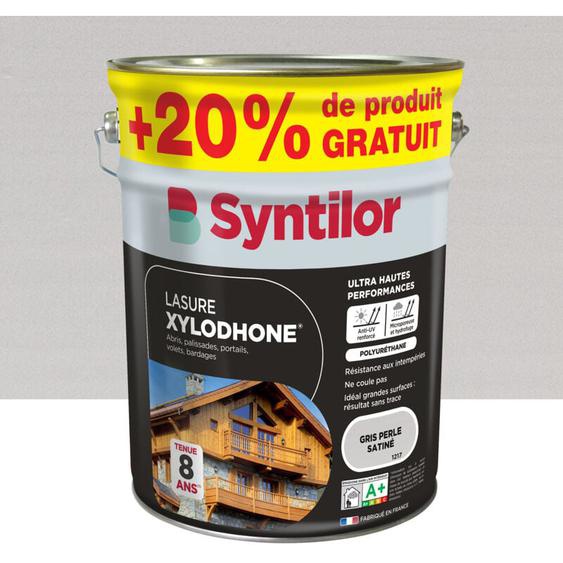 Lasure Xylodhone Syntilor 5L+20% Gris Perle Satiné