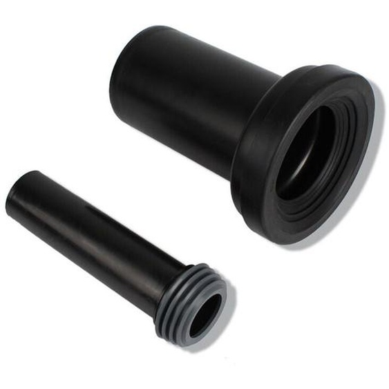 Kit de raccordement wc mural 2 pièces - Tuyau dévacuation wc mural Accessoires wc Accessoires wc pvc Siphon mural Baignoire noire Salle de bain