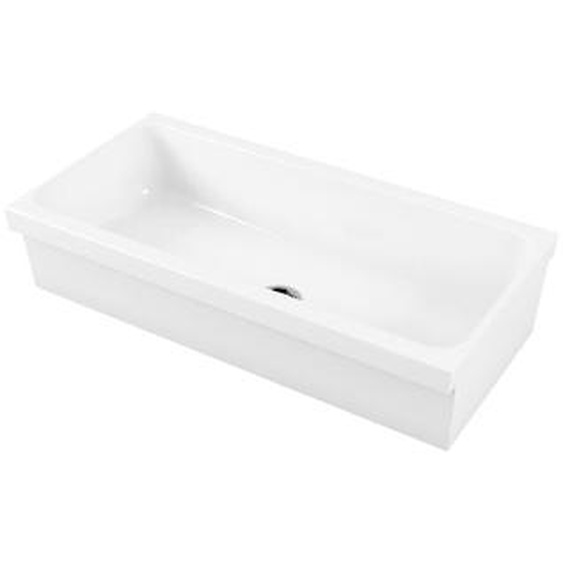 Lavabo à caniveau 90x45x20 blanc Galassia Ninive