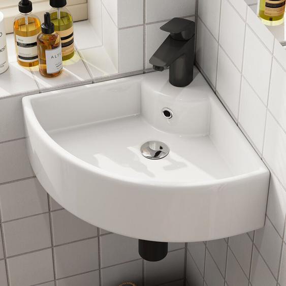Lavabo dangle à fixer au mur Lavabo suspendu, Lavabo mural triangulaire, Pour les petites penderies et salles de bains