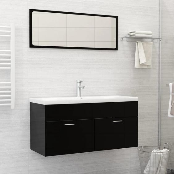 Lavabo encastré avec robinet 101x39x18 cm Céramique Blanc