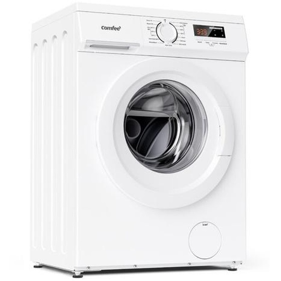 Lave-linge hublot COMFEE - 8 kg -15 Programmes - Vapeur - 1400 trs/min - Smart Moteur Inverter - Classe A - Blanc