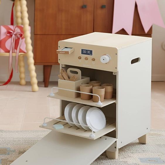 Lave-vaisselle en bois FSC® blanc