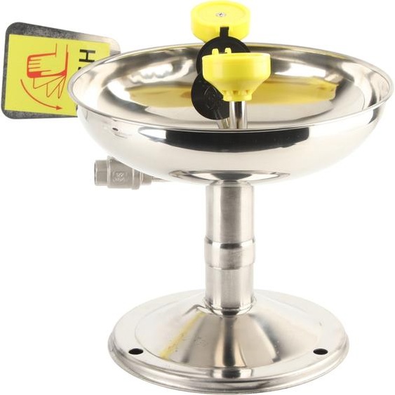 Laveur dyeux à double buse et poignée poussoir en acier inoxydable 304 pour laboratoire dusine