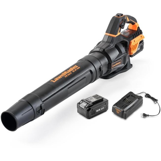 LawnMaster MX 24V : souffleur de feuilles à batterie avec soufflerie axiale | Souffleur de feuilles sans fil puissant pour le jardin, équipé dune batterie lithium-ion MX 24V et dun chargeur